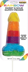 Sweet & Sour Jumbow Rainbow Gummy Cock Pop